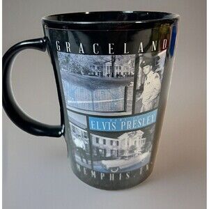 Elvis Presley Black Graceland Memphis, Tennessee Mug ,Home of Elvis